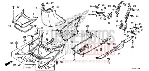 MARCHE DE PLANCHER/COUVERCLE INFERIEUR SH125DD de 2013